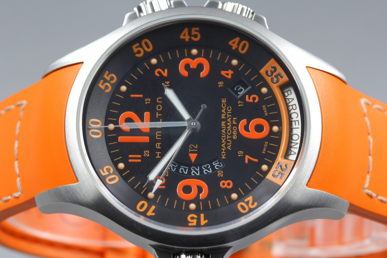 Hamilton Khaki Air Race H776650 GMT Automatic Black Dial Men's Watch 42mm JAPAN