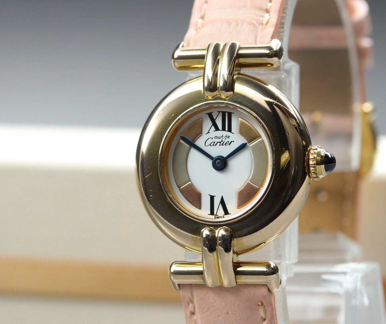 Cartier Must Colisee Vermeil 590002 Pink Gold Women's Quartz Watch Vintage