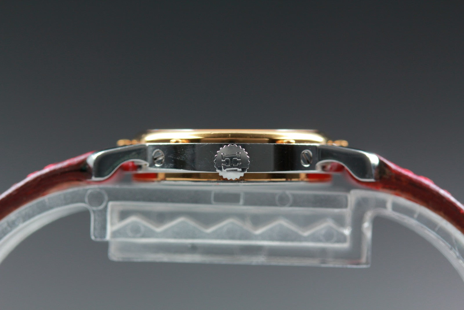 Vintage [Exc+5] HERMES Clipper White Dial Red 24mm Woman's Quartz Watch JAPAN