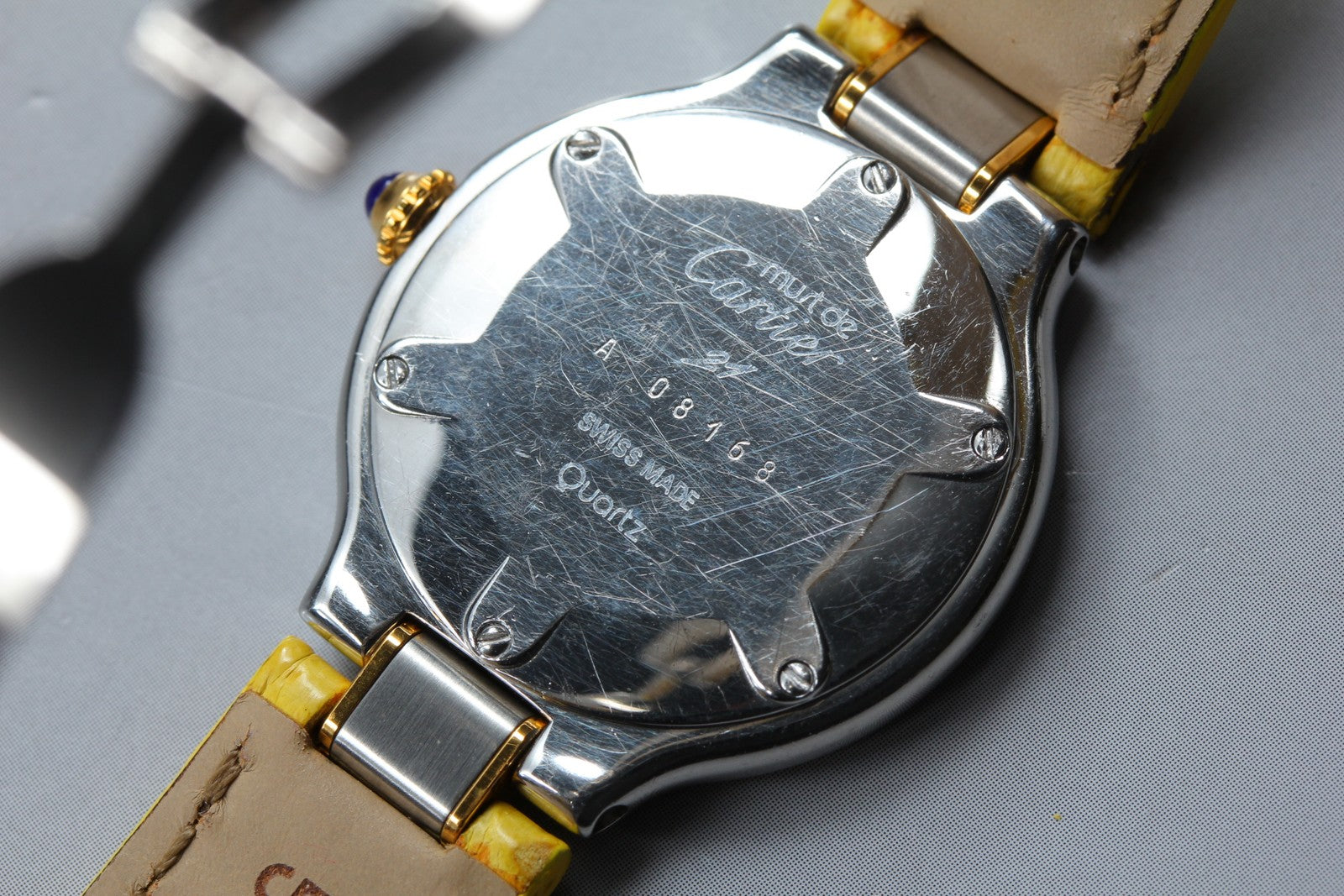 Overhauled[Exc+5] Cartier Must de Cartier 21 27mm Yellow Silver Women's Qz Watch