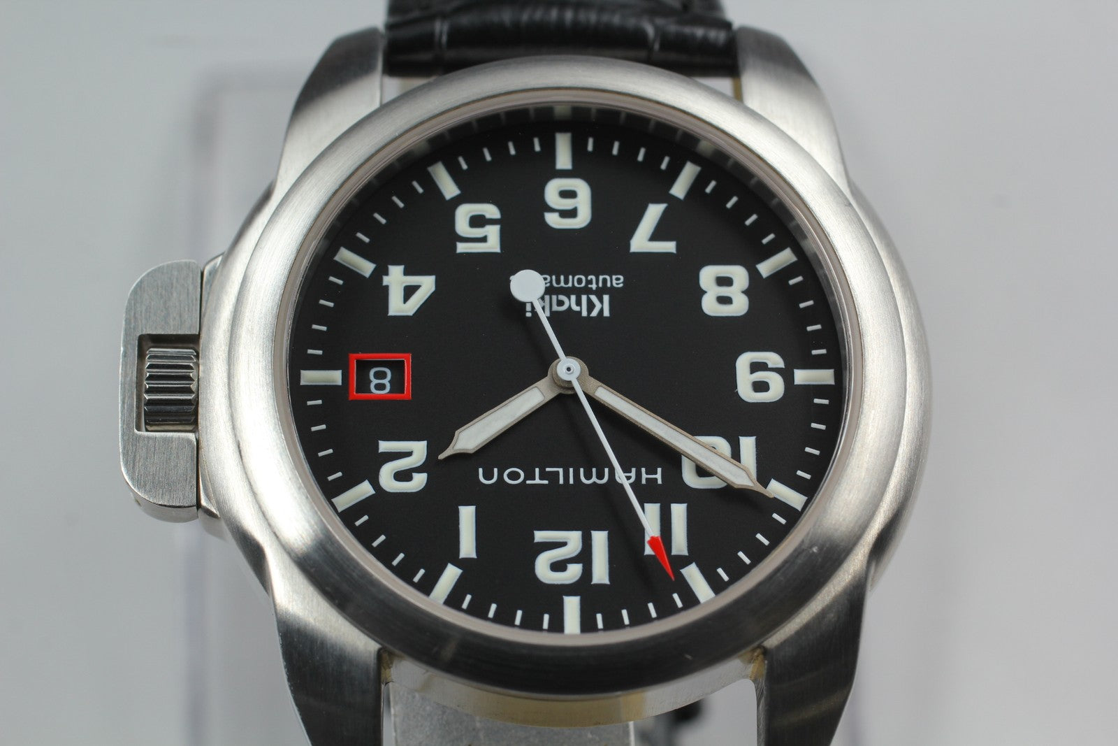 [Exc+5 Box] Hamilton Khaki Date Automatic 6311 Black Silver 40mm Men's Watch