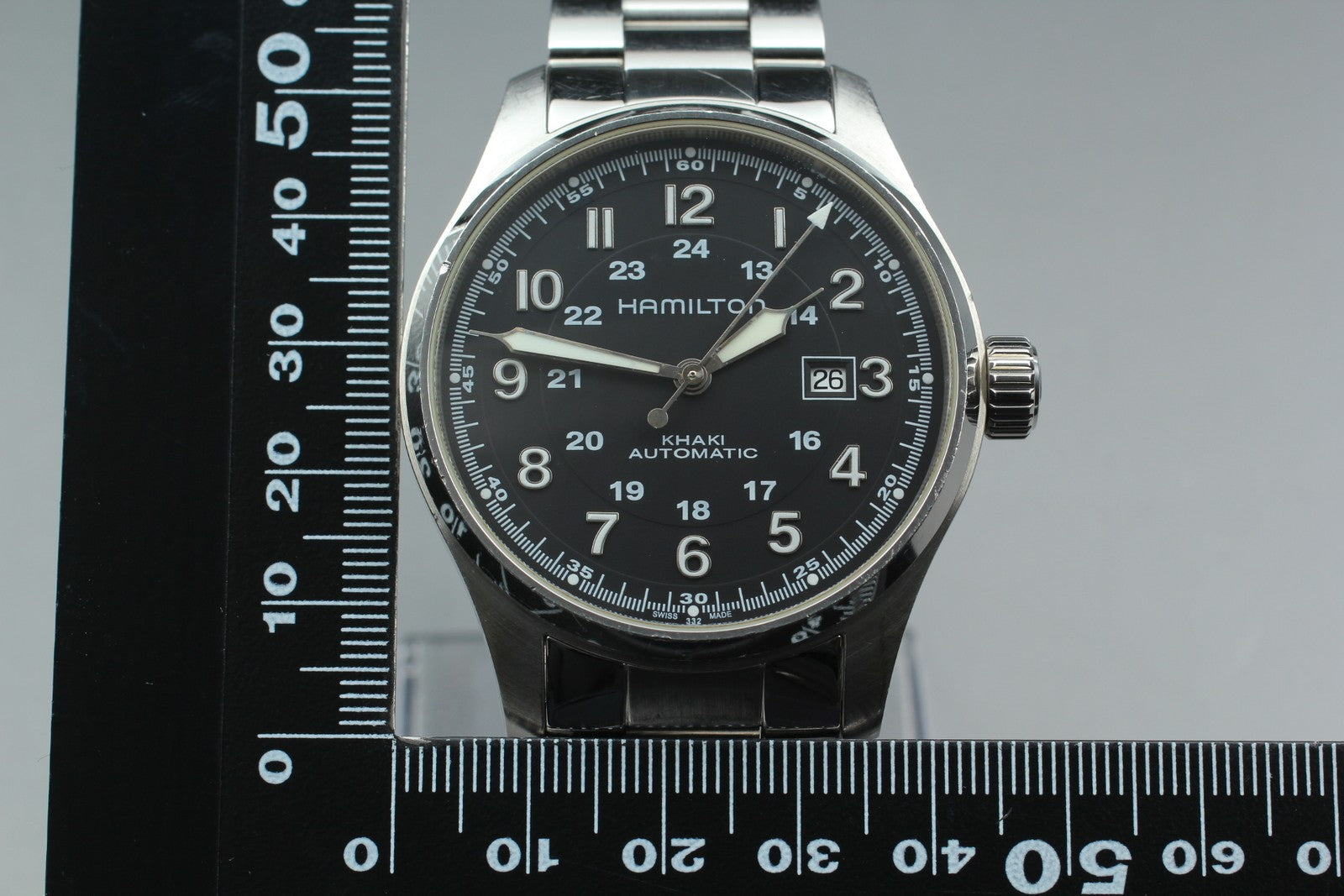 [Exc+5 Box] Hamilton Khaki Field H706250 Black Date Automatic 44mm Men's Watch