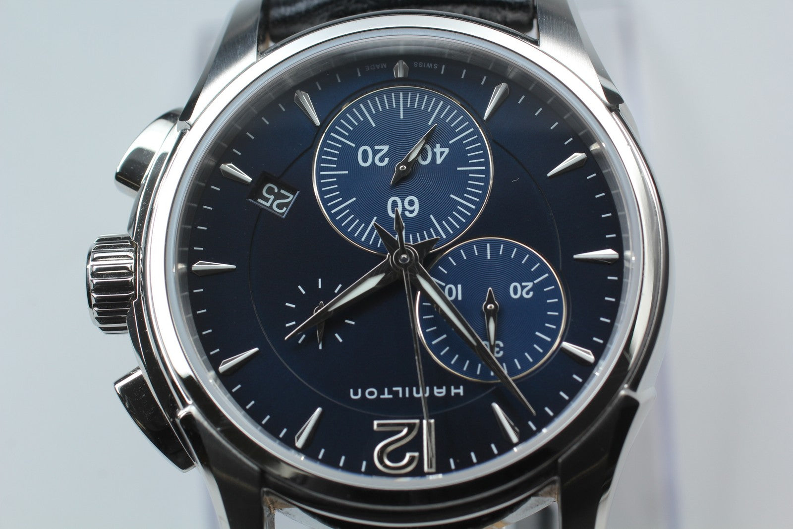 New Batt Hamilton Jazzmaster H326121 Quartz Blue Men's Watch 41mm JAPAN Exc+5