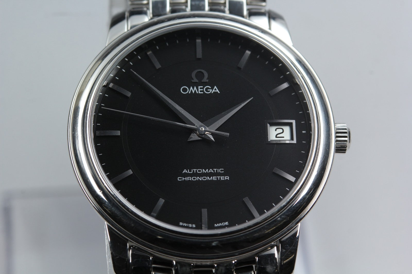 Overhauled [Exc+5 Box] Omega De Ville Prestige 4500.51 34mm Black AT Men's Watch