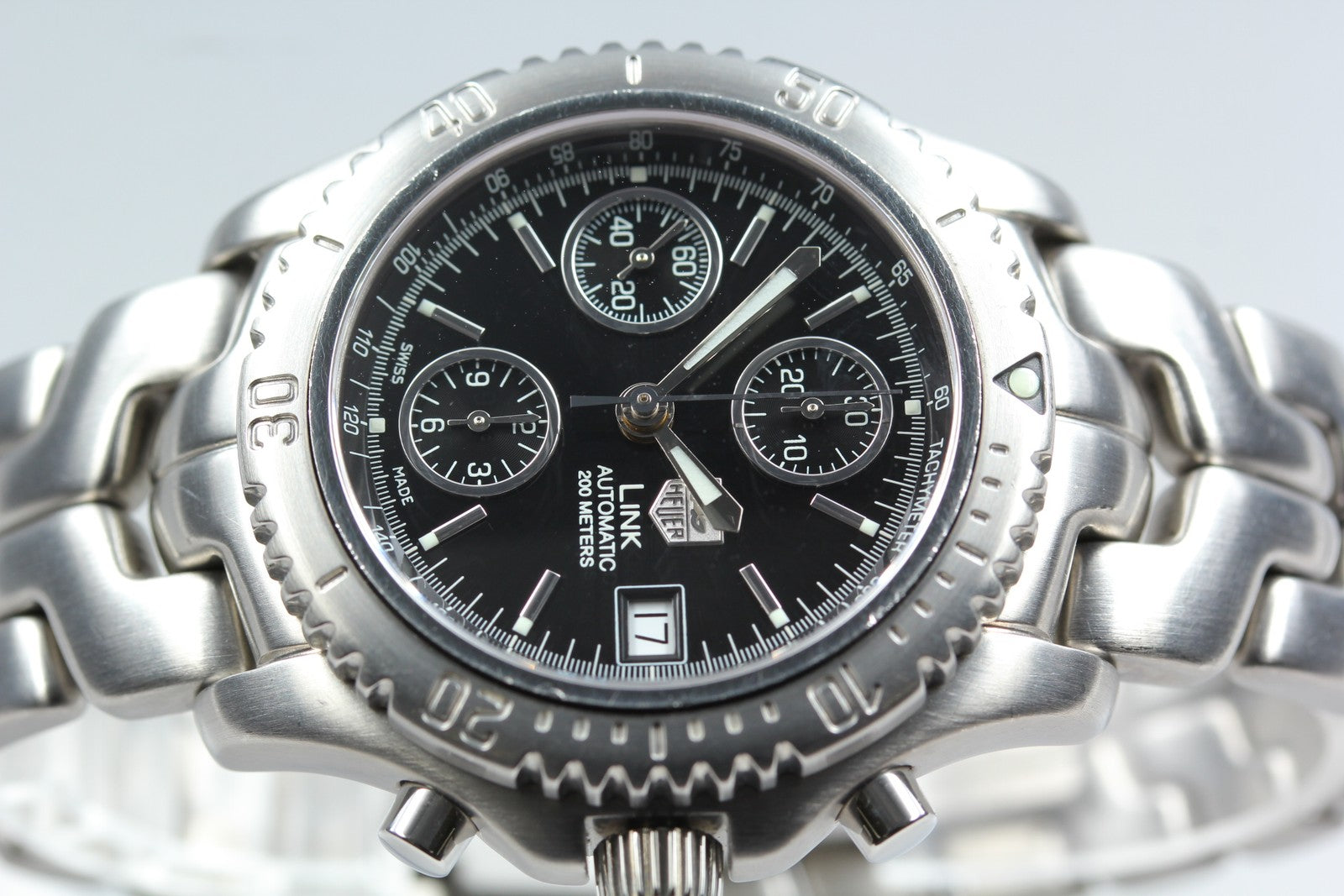 TAG HEUER TAG Heuer Link CT2111 Black Automatic Men's Watch 41mm JAPAN Box