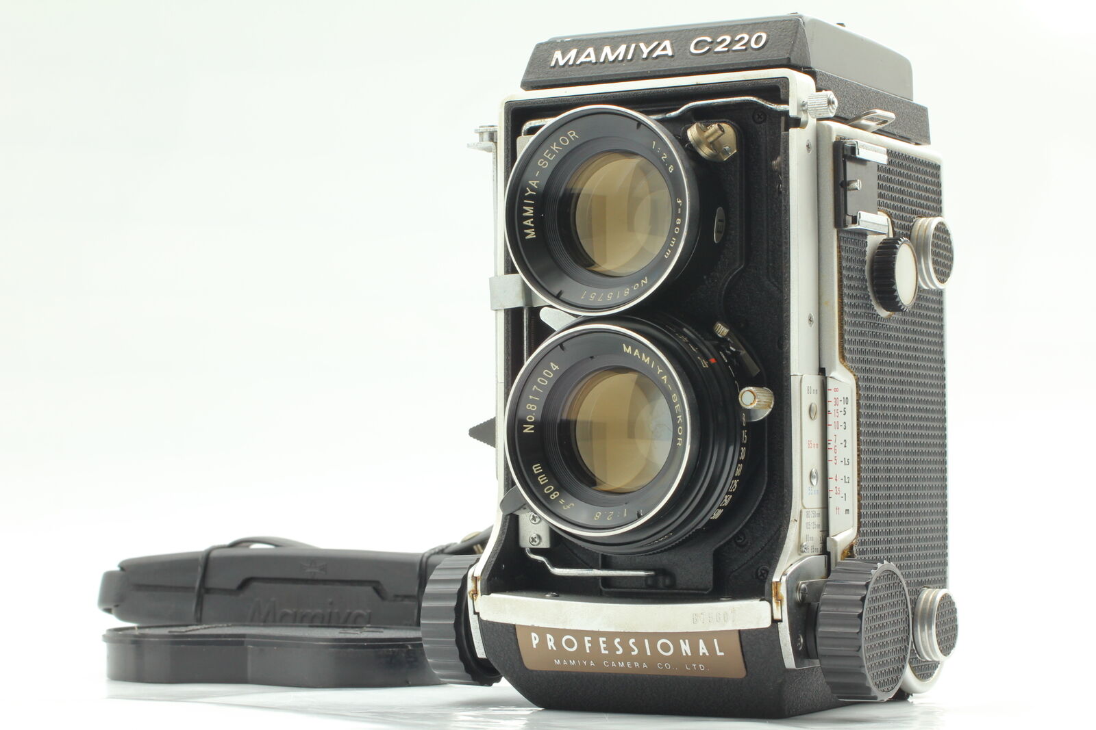 【N MINT w/Strap Cap】 Mamiya C220 Pro TLR Film Camera Sekor 80mm f/2.8 Lens JAPAN