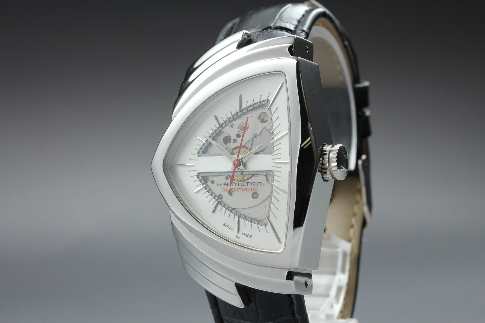 [Near MINT] Hamilton Ventura H245150 Automatic Silver Men's Watch 35mm JAPAN Box