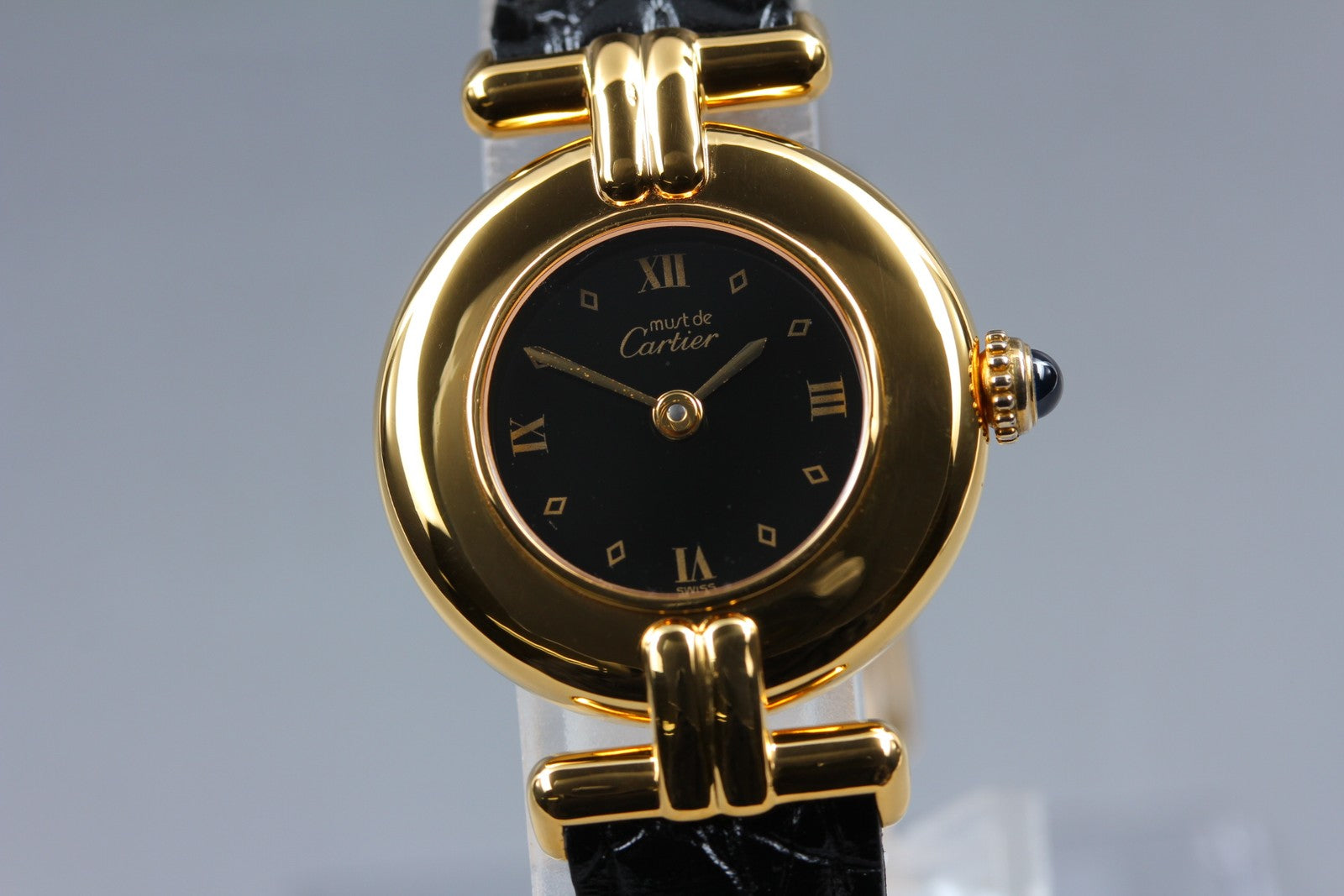 Vintage [Near MINT-] Cartier Must Colisee Vermeil 590002 Women's Quartz Watch