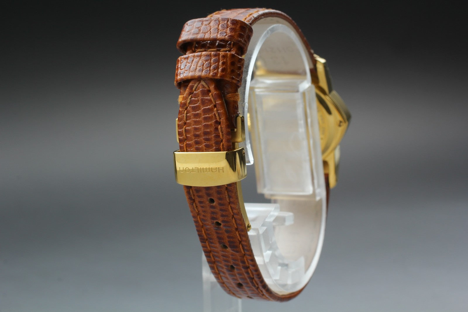 [Exc+5] HAMILTON Ventura H241010 Brown Gold 24mm Quartz Women's Watch