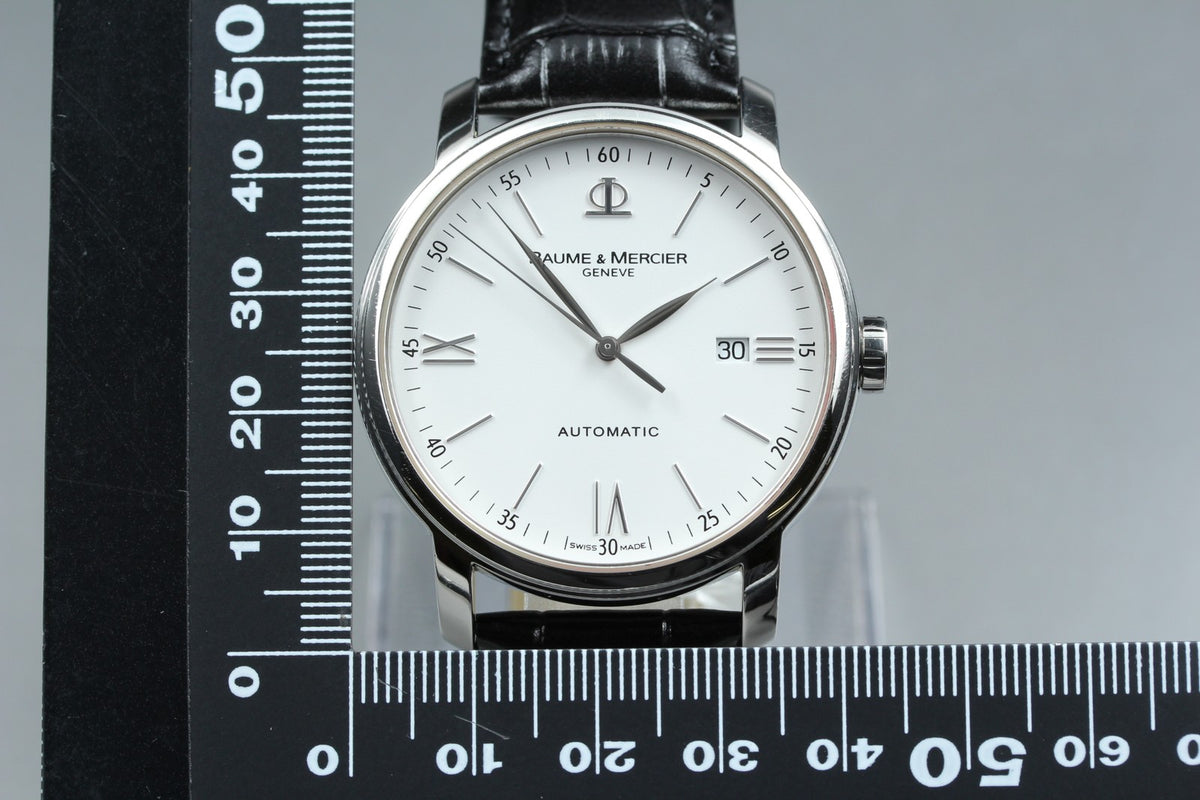 BAUME＆MERCIER Classima 65534 Automatic White Date Men's Watch 42mm JAPAN