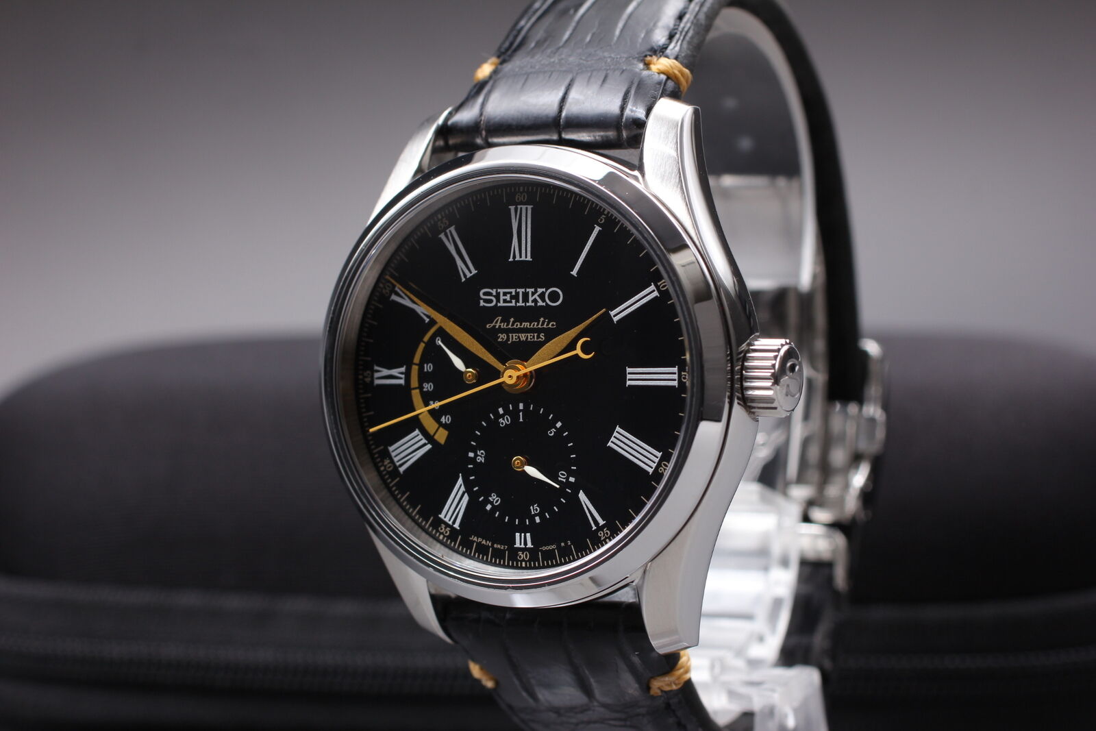 [Near MINT] SEIKO Presage SARW013 6R27-00G1 Black Automatic Men's Watch JAPAN