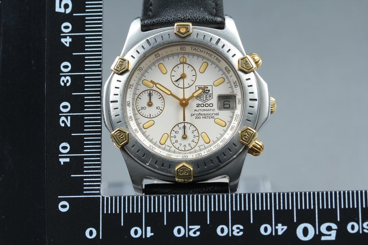 Vintage TAG HEUER 2000 165.806/1 Automatic Chronograph Men's Watch 40mm JAPAN