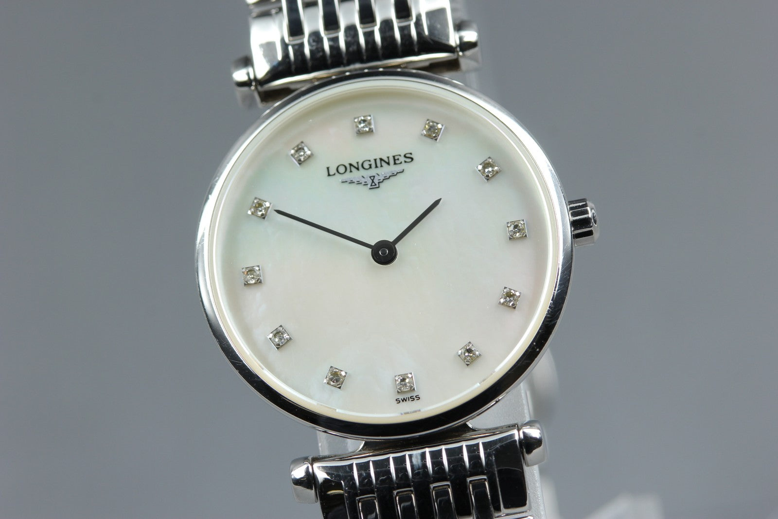 LONGINES Grand Classic L4.209.4 White Diamant 24mm Women's Quartz Watch [Box]