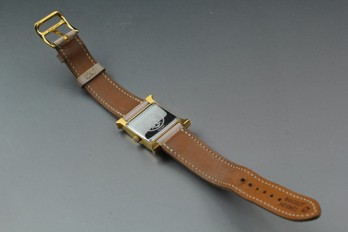 HERMES H Watch HH1.201 Quartz Red Dial Ladies Watch 21mm JP Box JAPAN