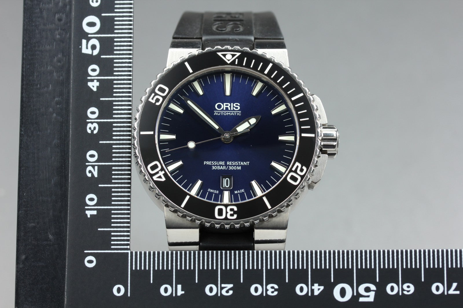 ORIS Aquis 7653 Date Automatic Blue Dial Men's Watch 43mm JAPAN