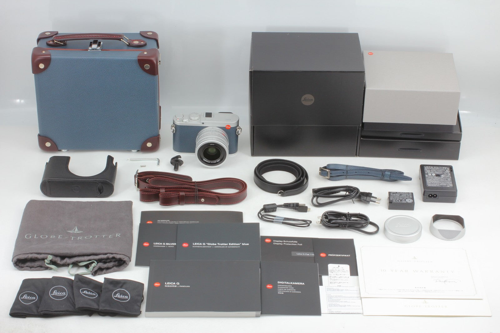 Rare Limited Edition [NOS Top MINT] Leica Q Globe Trotter Navy Blue From JAPAN