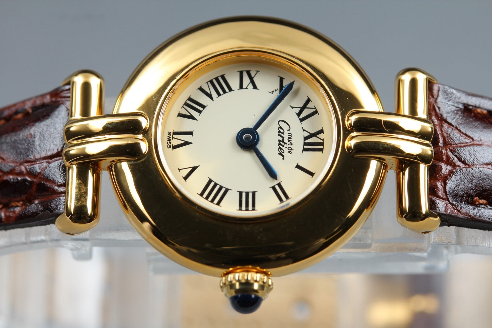 Vintage [Near MINT-] Cartier Must Colisee Vermeil 590002 Women's Quartz Watch
