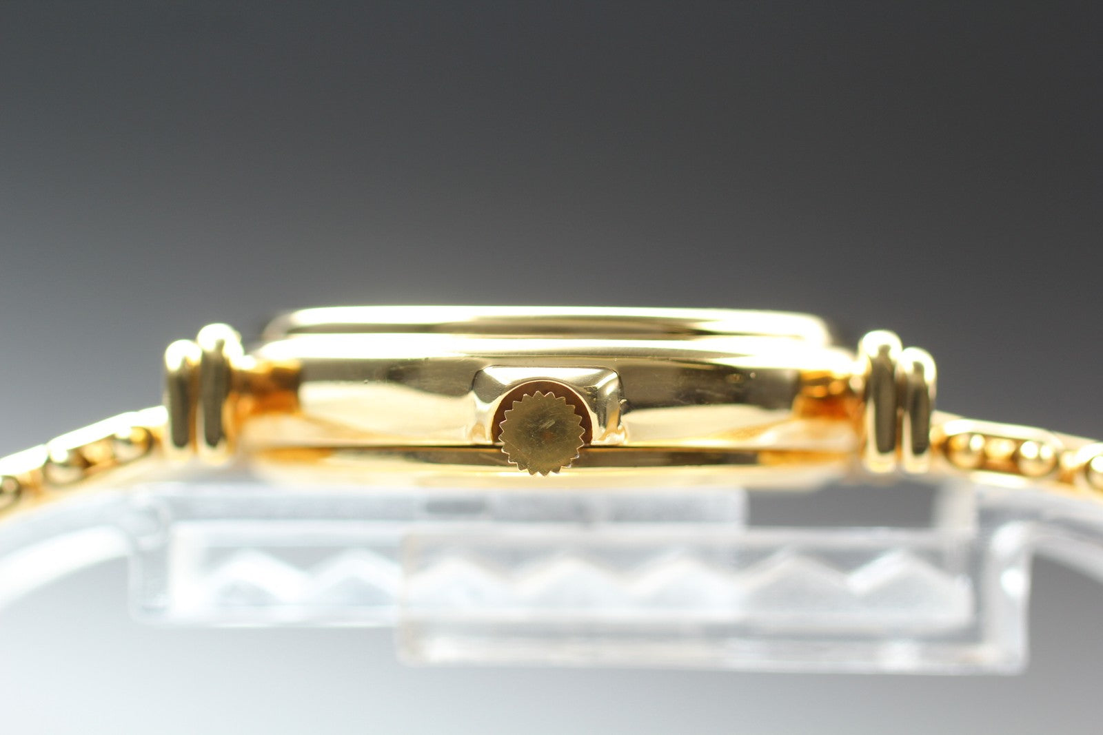 Vintage Jean d'eve Sectora Gold 25mm White Dial Women's Quartz Watch JAPAN