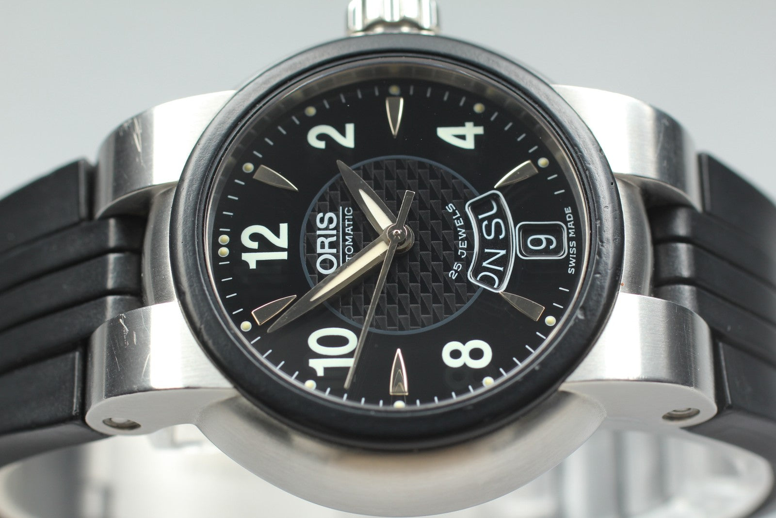 ORIS TT1 7523-44 Black Dial Automatic Day/Date Boy's Watch 37mm JAPAN Box