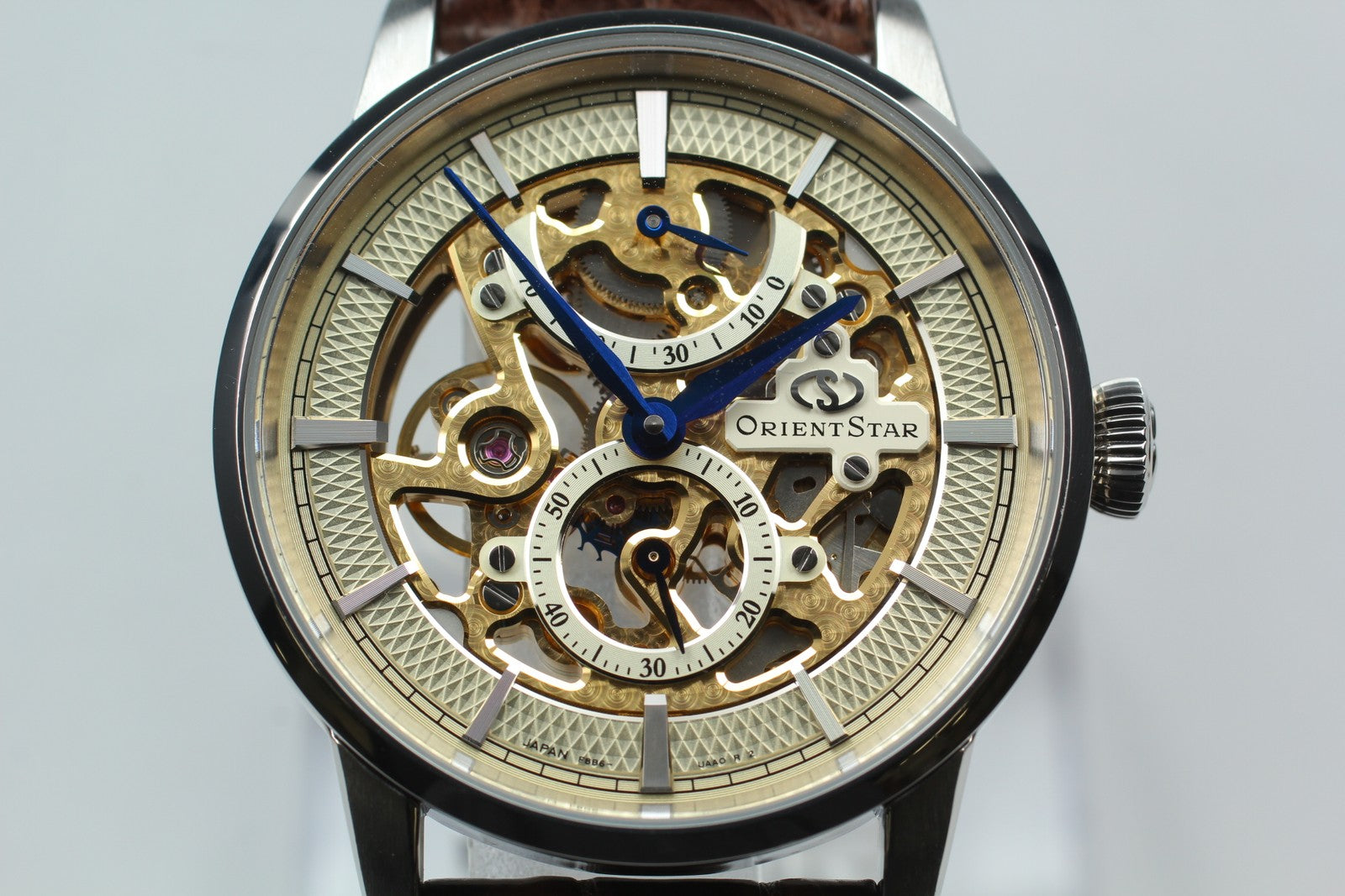 [Exc+5 Box] Orient Star F8B6-UAA0 Power Reserve Hand Winding Men's Watch JAPAN