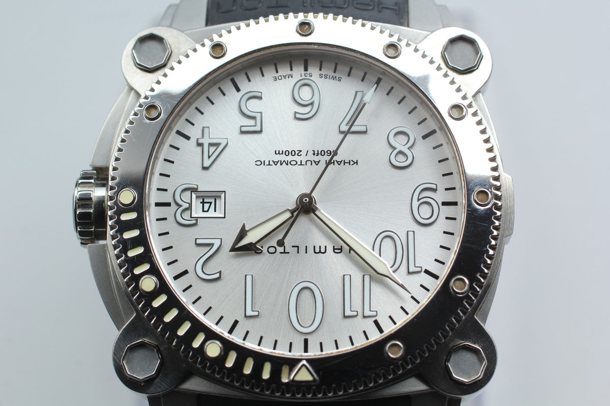 Hamilton Khaki Aviation H785550 Automat Silver Dial Date Men's Watch 42mm JAPAN
