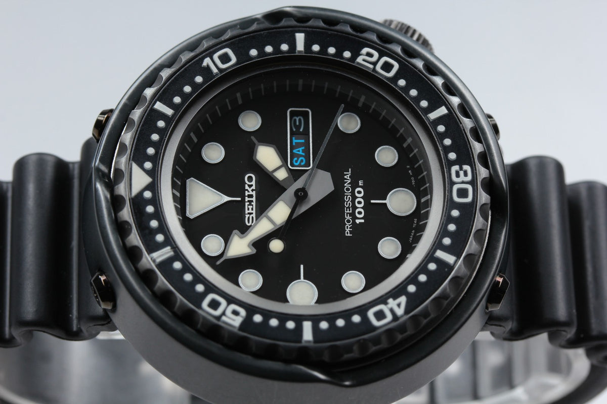 SEIKO PROSPEX MARINE MASTER 7C46-0AA0 SBBN011 Black Men's Quartz JAPAN [Box]