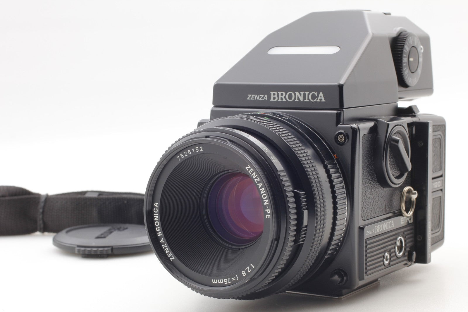 [N MINT+++] Zenza Bronica ETR Si Film Camera 75mm F2.8 PE Lens AE-III From JAPAN