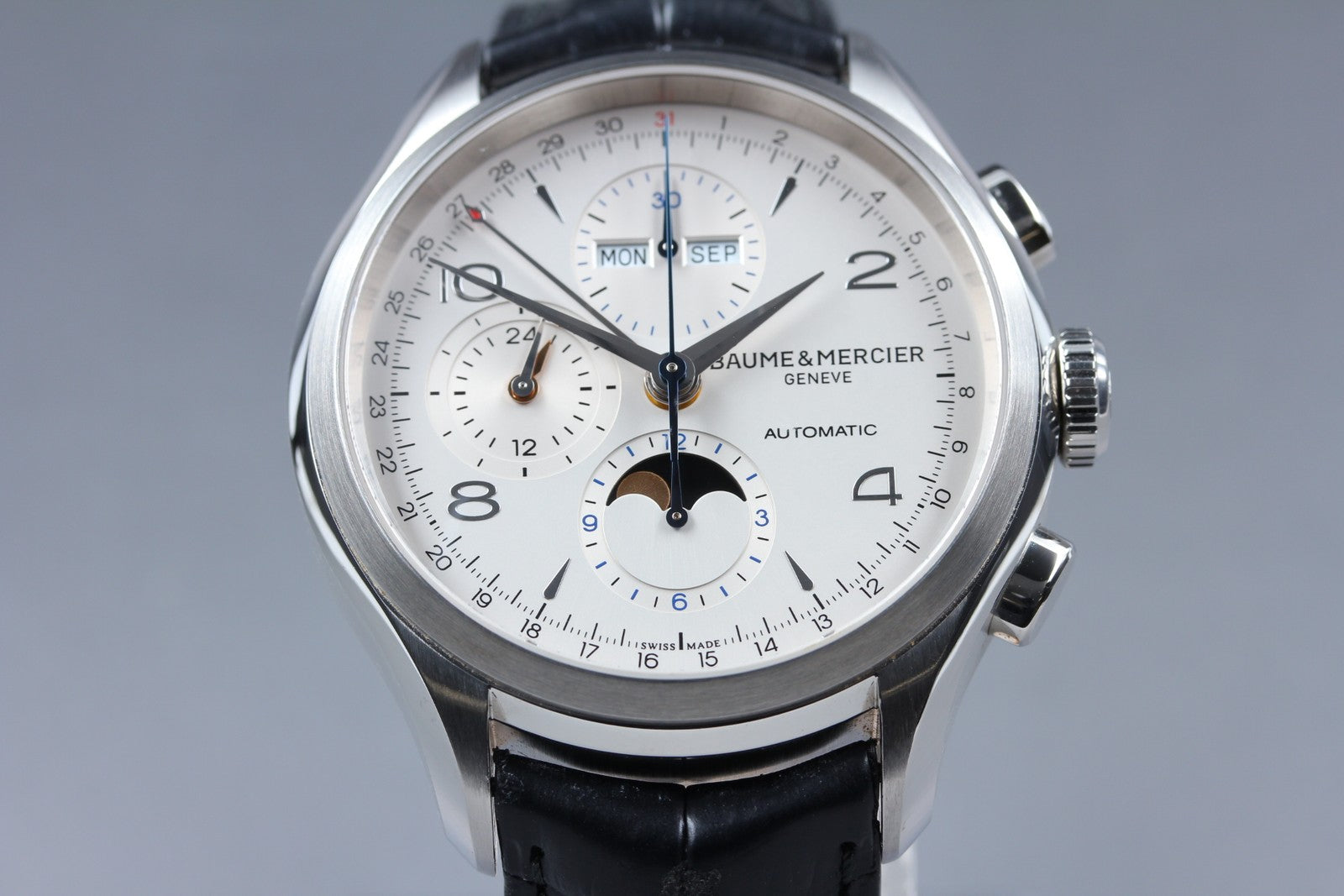 BAUME＆MERCIER Clifton 65793 Automatic Silver Men's Watch 42mm JAPAN N MINT*Box