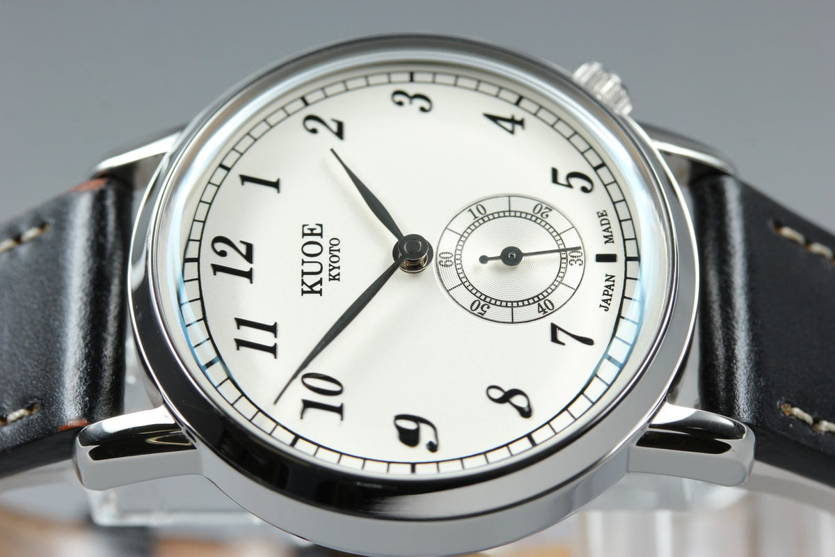 KUOE KYOTO OLD SMITH 90-007﻿ Silver Black 34mm Automatic Men's Watch JAPAN [Box]
