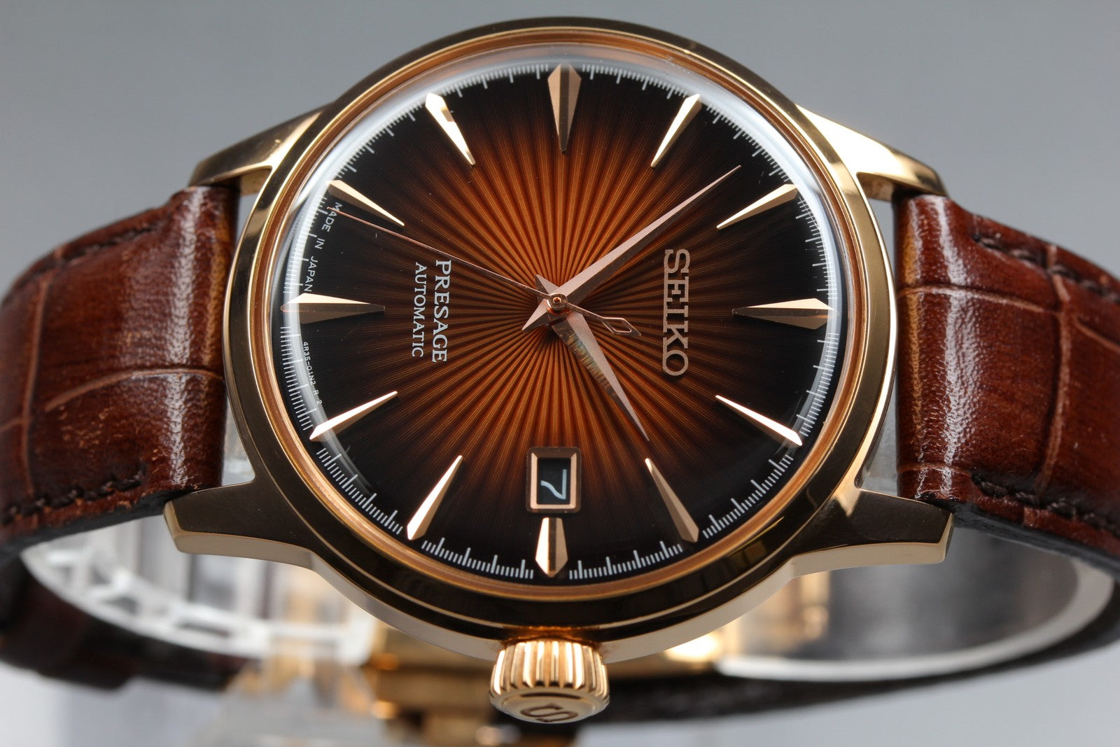 [Exc+5] SEIKO Presage 4R35-01T0 SARY078 Brown 40mm Automatic Men's Watch JAPAN