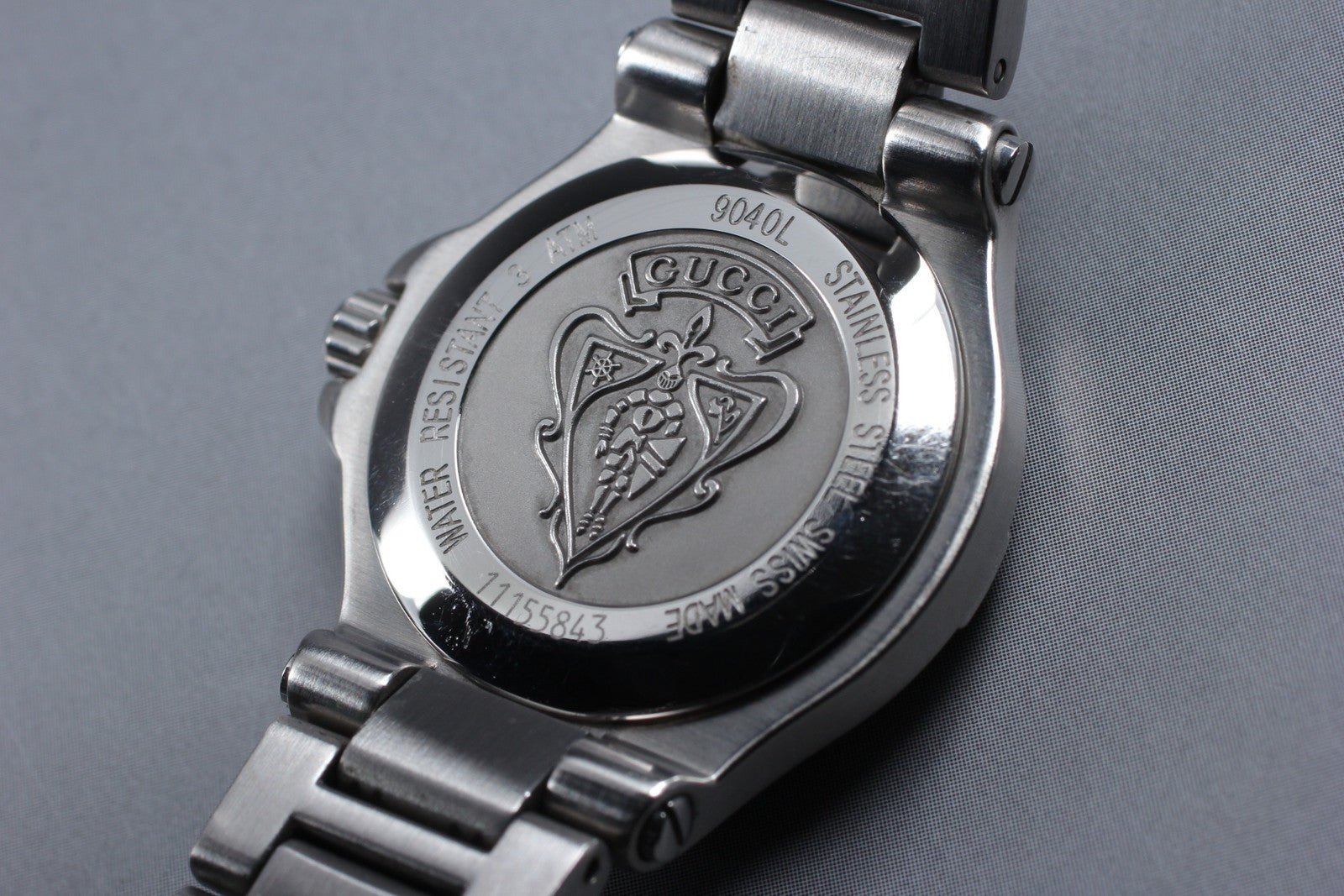 Vintage [Near MINT- Box] Gucci 9040L Black Dial Silver Women’s Quartz Watch