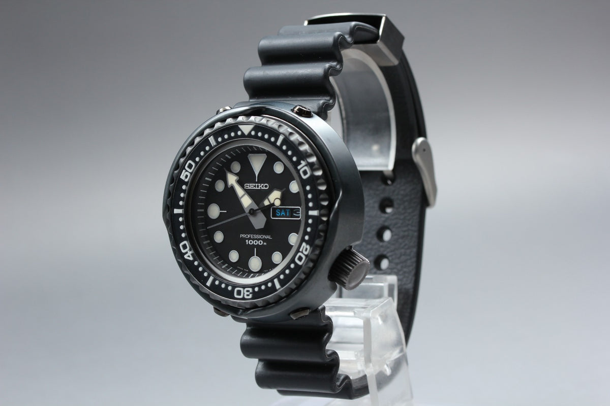 SEIKO PROSPEX MARINE MASTER 7C46-0AA0 SBBN011 Black Men's Quartz JAPAN [Box]