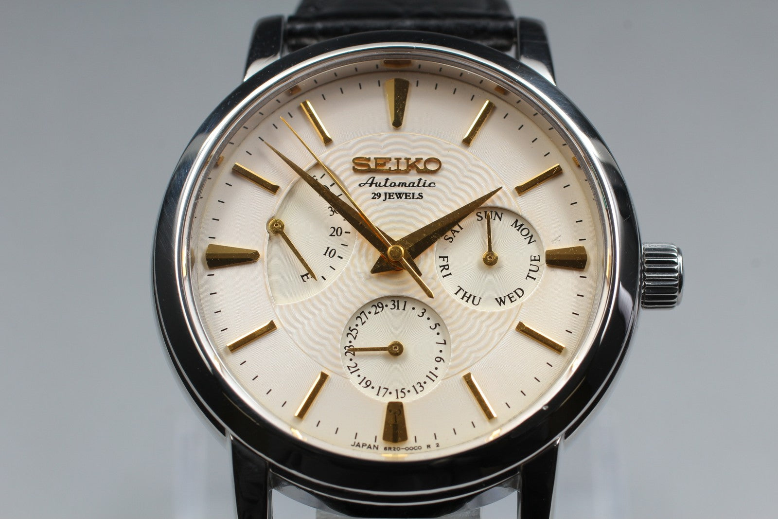 [Exc+5] SEIKO Mechanical 6R20-00B0 SARC005 Ivory Black Automatic Men's Watch JP