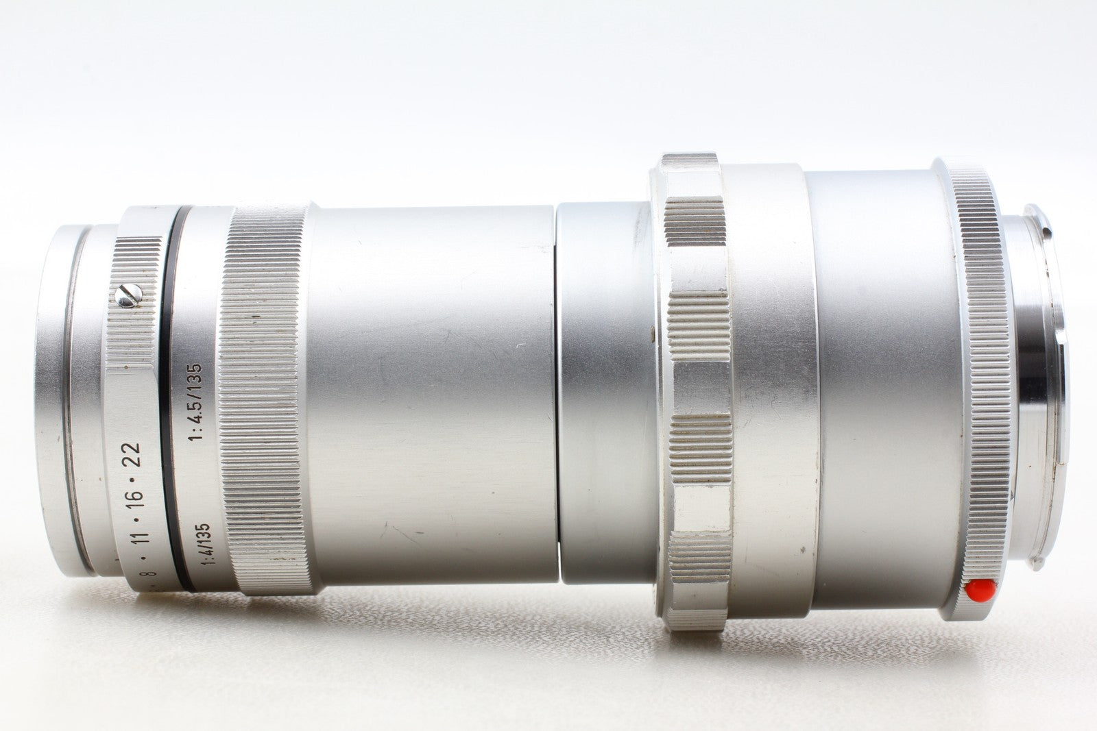 棚卸SALE！Leica Elmar 135mm F4.5 オールドレンズ Exc+5 w/ Case] Leica Ernst Leitz Wetzlar Elmar 135mm f4 Lens From JAP