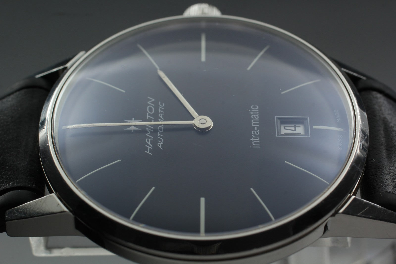 Hamilton Intra-Matic H384551 Black Automatic Men's Watch 38mm JAPAN Box