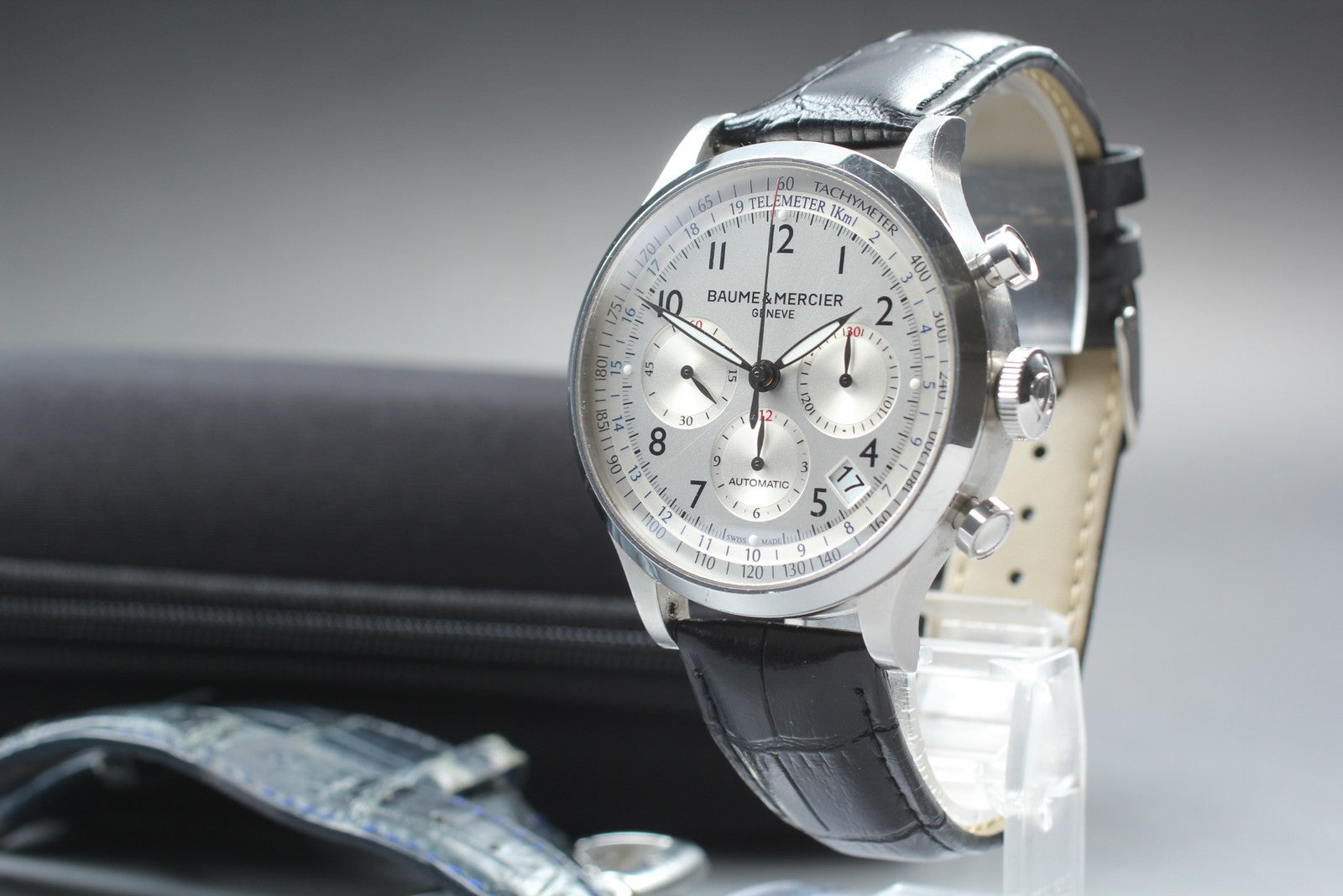 BAUME＆MERCIER Capeland 65716 Automatic Chronograph Date Men's Watch 44mm Exc+5