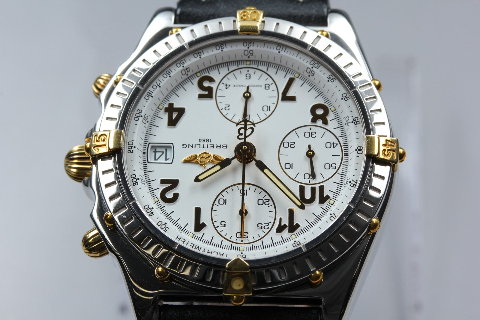 BREITLING Chronomat B13050.1 White Black 39mm Chronograph AT Men's Watch [w/Box]