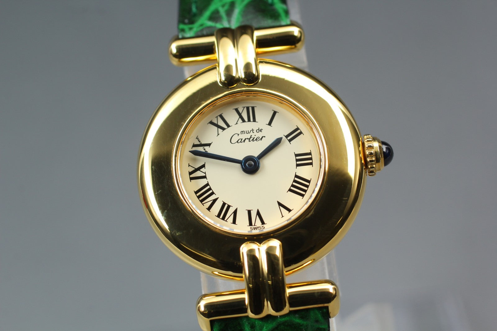 Vintage [Near MINT- Pouch] Cartier Must Colisee Vermeil 1902 Women's Qz Watch