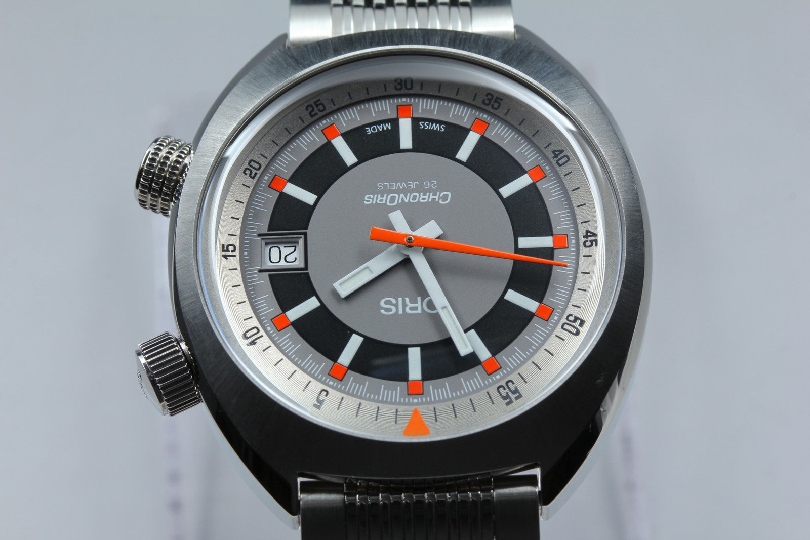 [Near MINT- Box] ORIS ChronOris Date 7737 Gray Dial 38mm Automatic Men's Watch