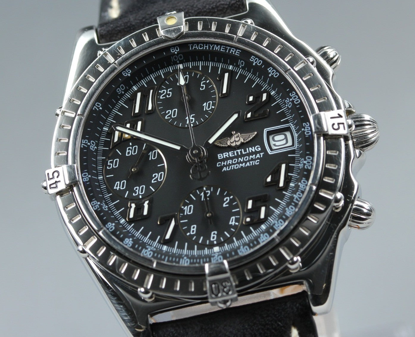 Breitling Chronomat A13050.1 Chronograph Black Dial Automatic 39mm Men's Watch