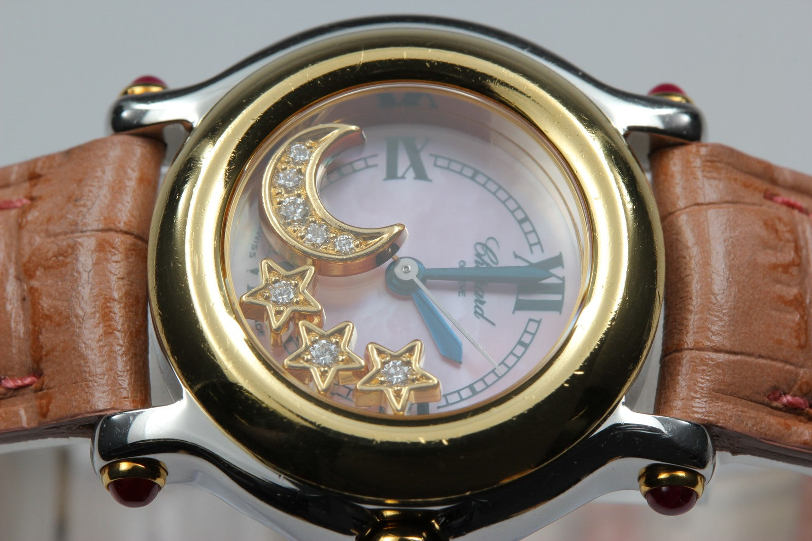 Chopard Happy Sport 27/8246-21 Moon Star Pink Dial Diamond Quartz Women’s Watch