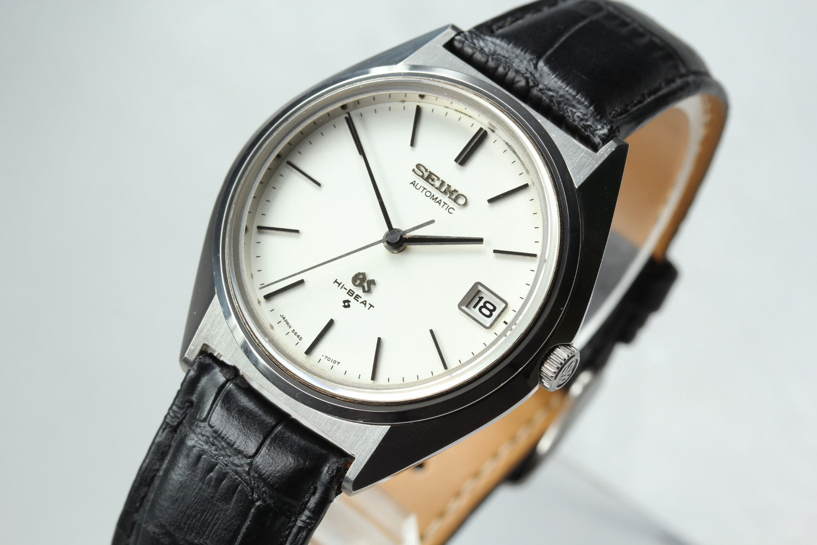 overhauled Vintage SEIKO Grand Seiko 5645-7010 Silver Dial Men's Watch 35mm JP