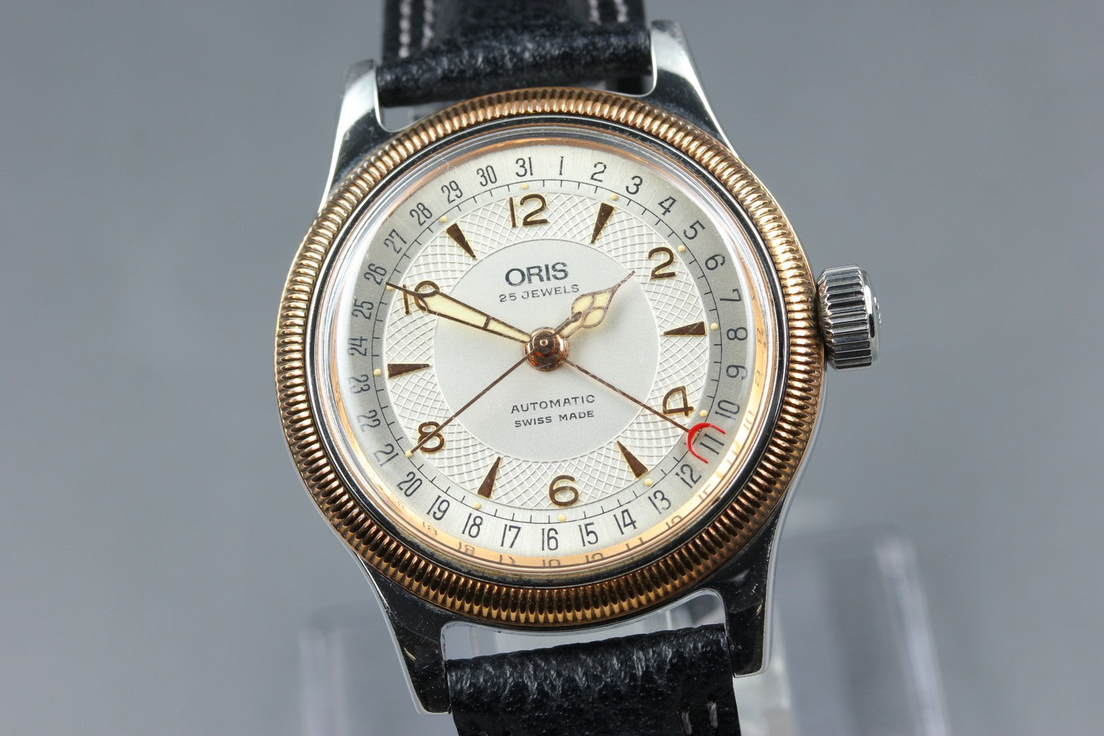 Vintage ORIS Big Crown Automatic Silver Dial Date Men's Watch 35mm JAPAN