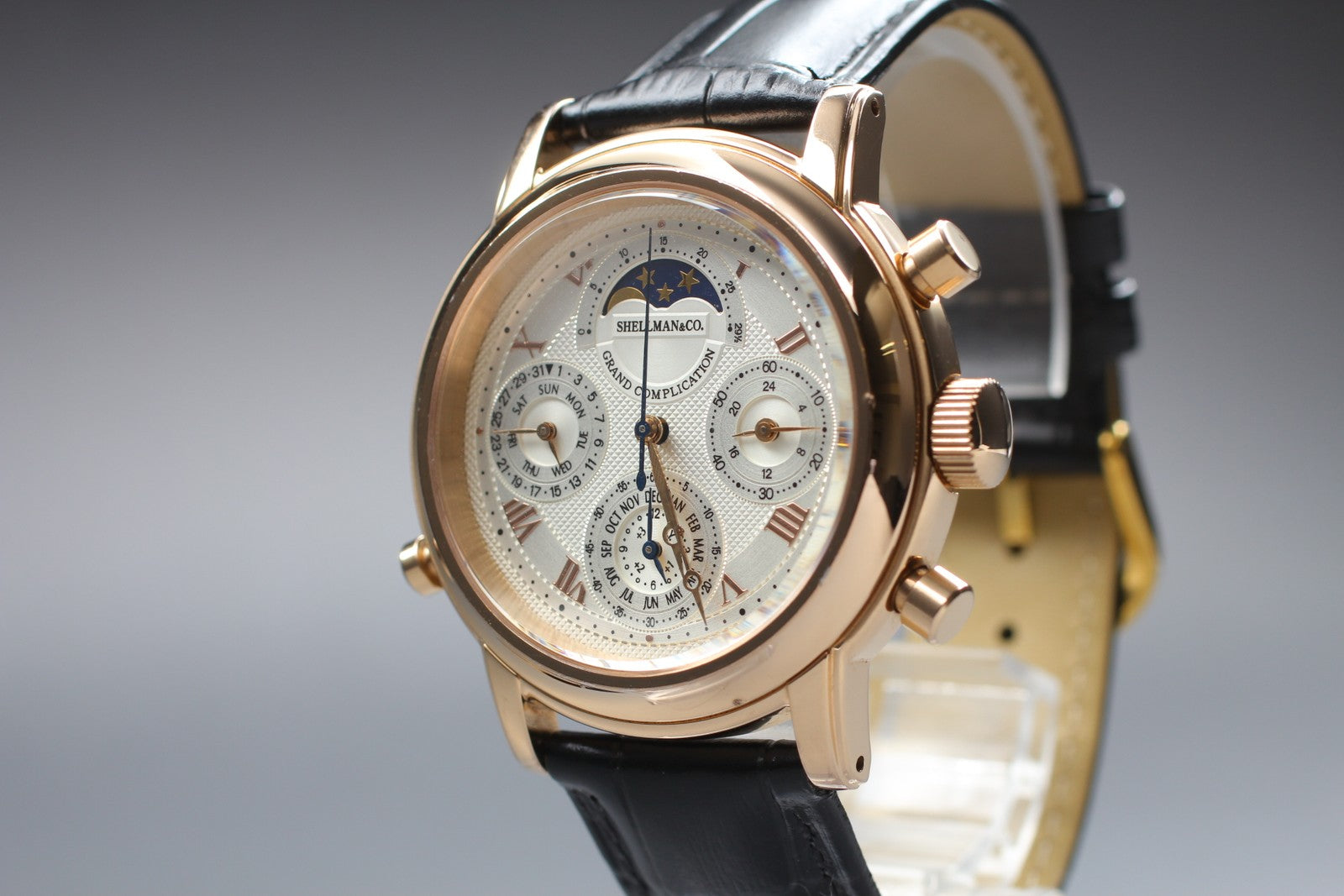 [Exc+5] SHELLMAN Grand Complication Premium 6771-T011179 TA Qz Watch From JAPAN