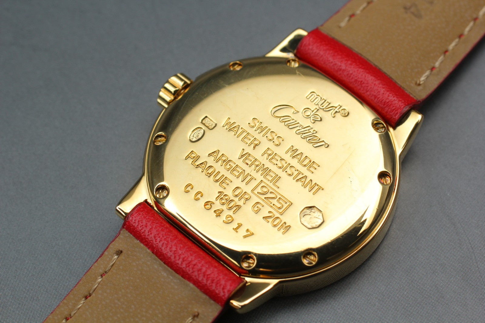 Vintage Cartier Must Ronde de Cartier 1801 Red 27mm Women's Quartz Watch [Box]