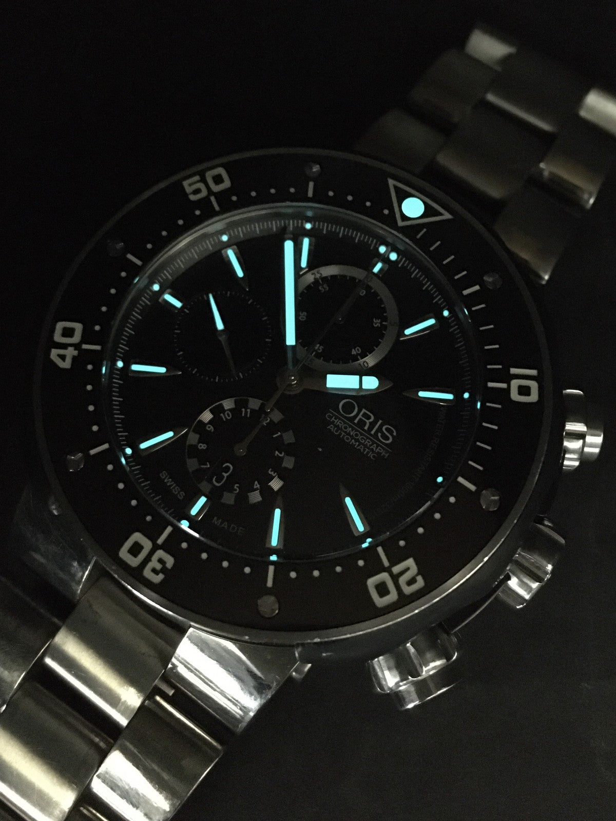 ORIS ProDiver Chronograph 7630-71 Black Date 51mm Automatic Men's Watch [w /Box]