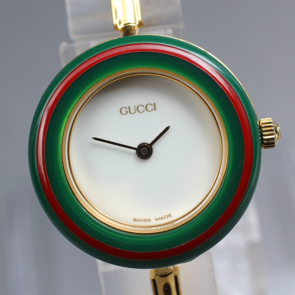 New Batt GUCCI Change Bezel 11/12.2 12Color Quartz Women's Watch w/Box JAPAN
