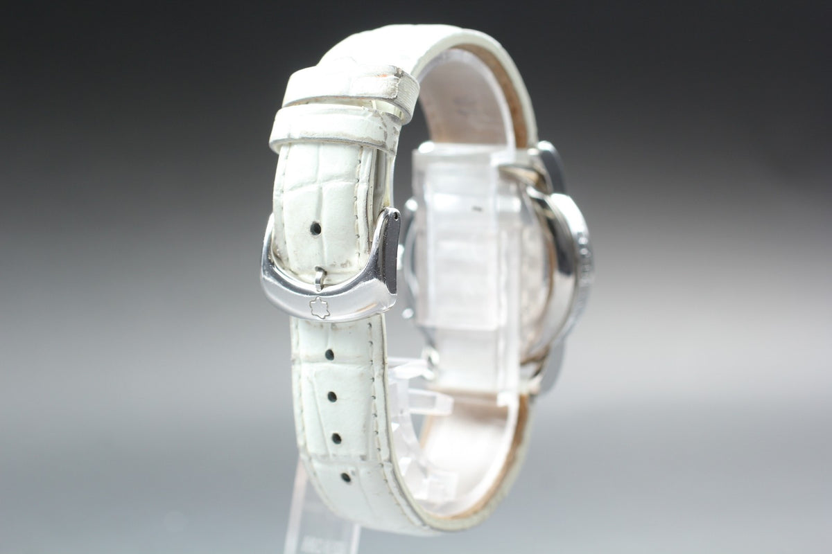 MONTBLANC Meisterstuck 7039 Quartz Silver Chronograph Women's Watch 30mm JAPAN