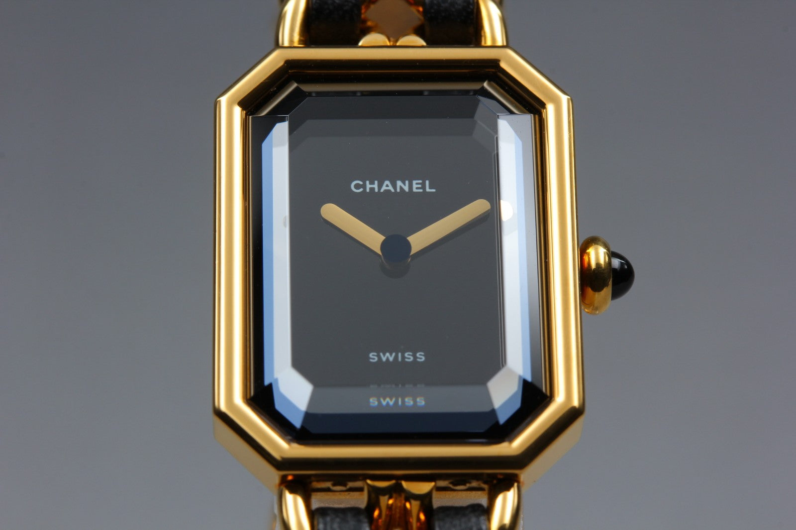 CHANEL Premiere L Size Black Dial Gold 20mm Quartz Women’s Watch [w/Paper]