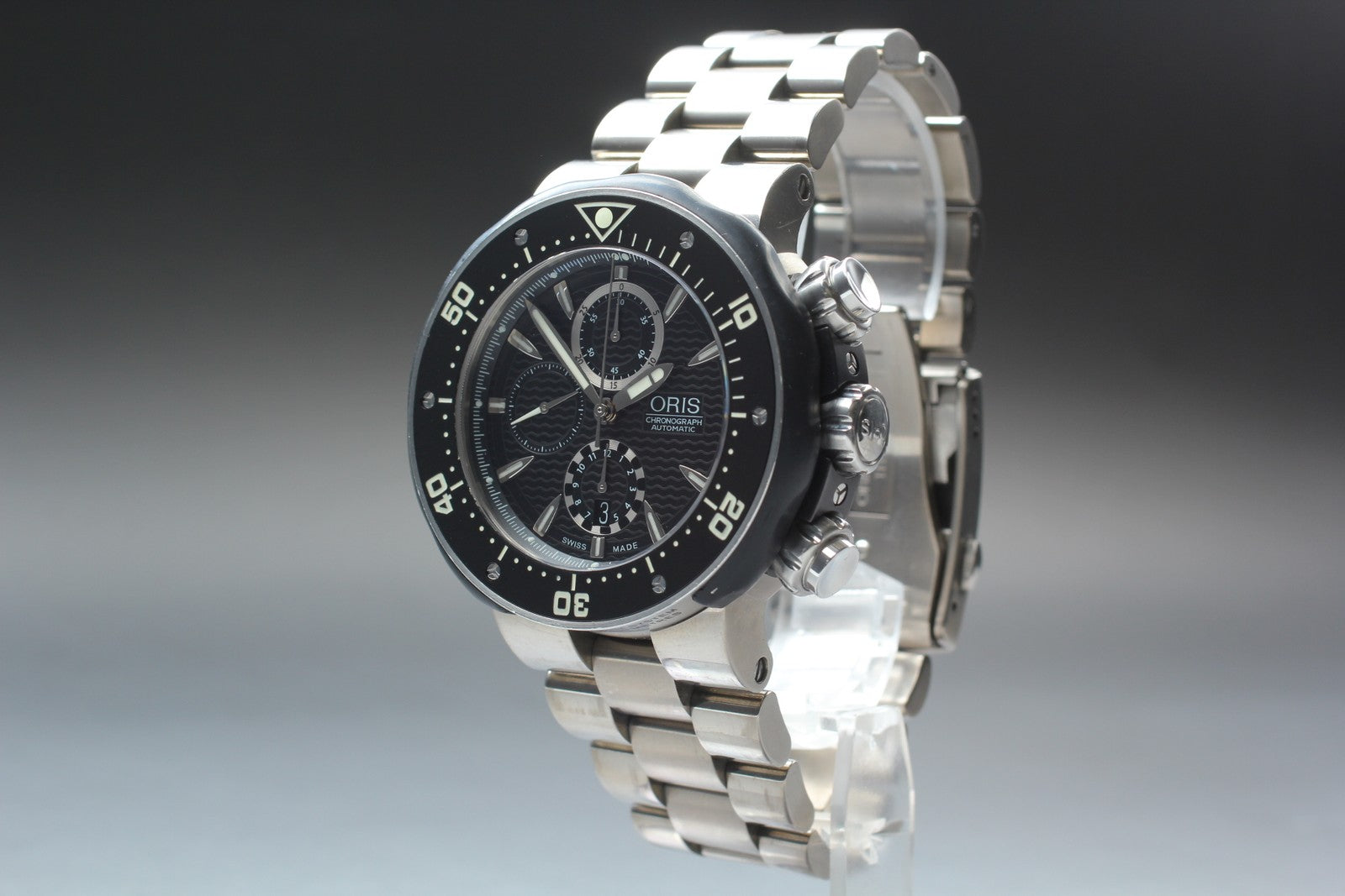 ORIS ProDiver Chronograph 7630-71 Black Date 51mm Automatic Men's Watch [w /Box]